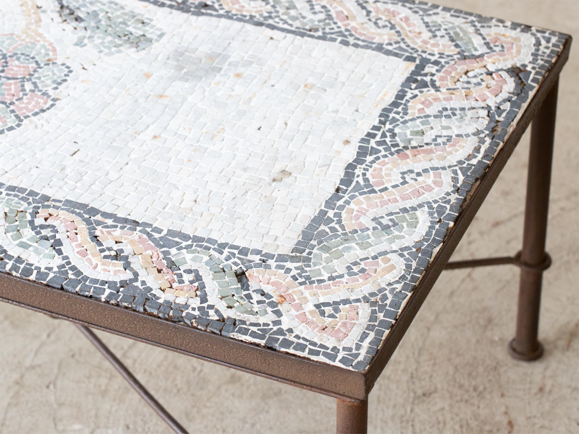 Mid-20th Century Mid Century French Mosaic Coffee Table  For Sale