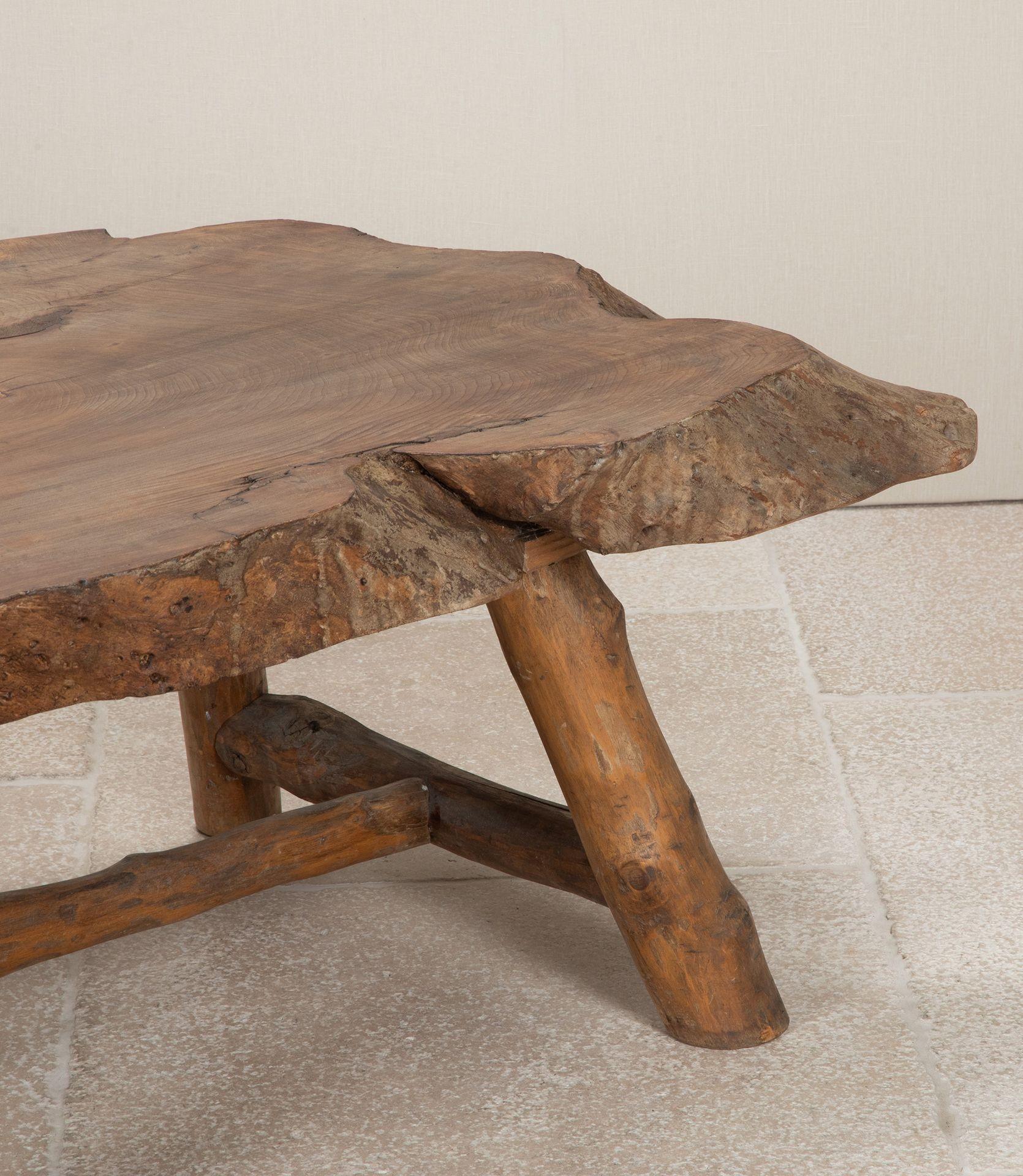 Mid-Century French Naturalistic Wooden Table For Sale 7
