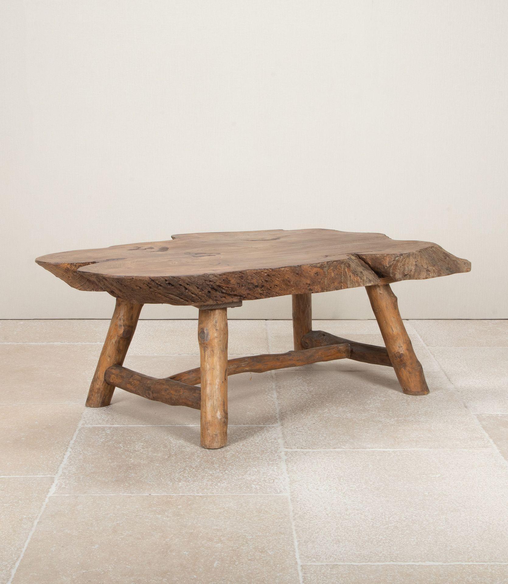 Mid-Century French wooden naturalistic table.
Circa 1960.