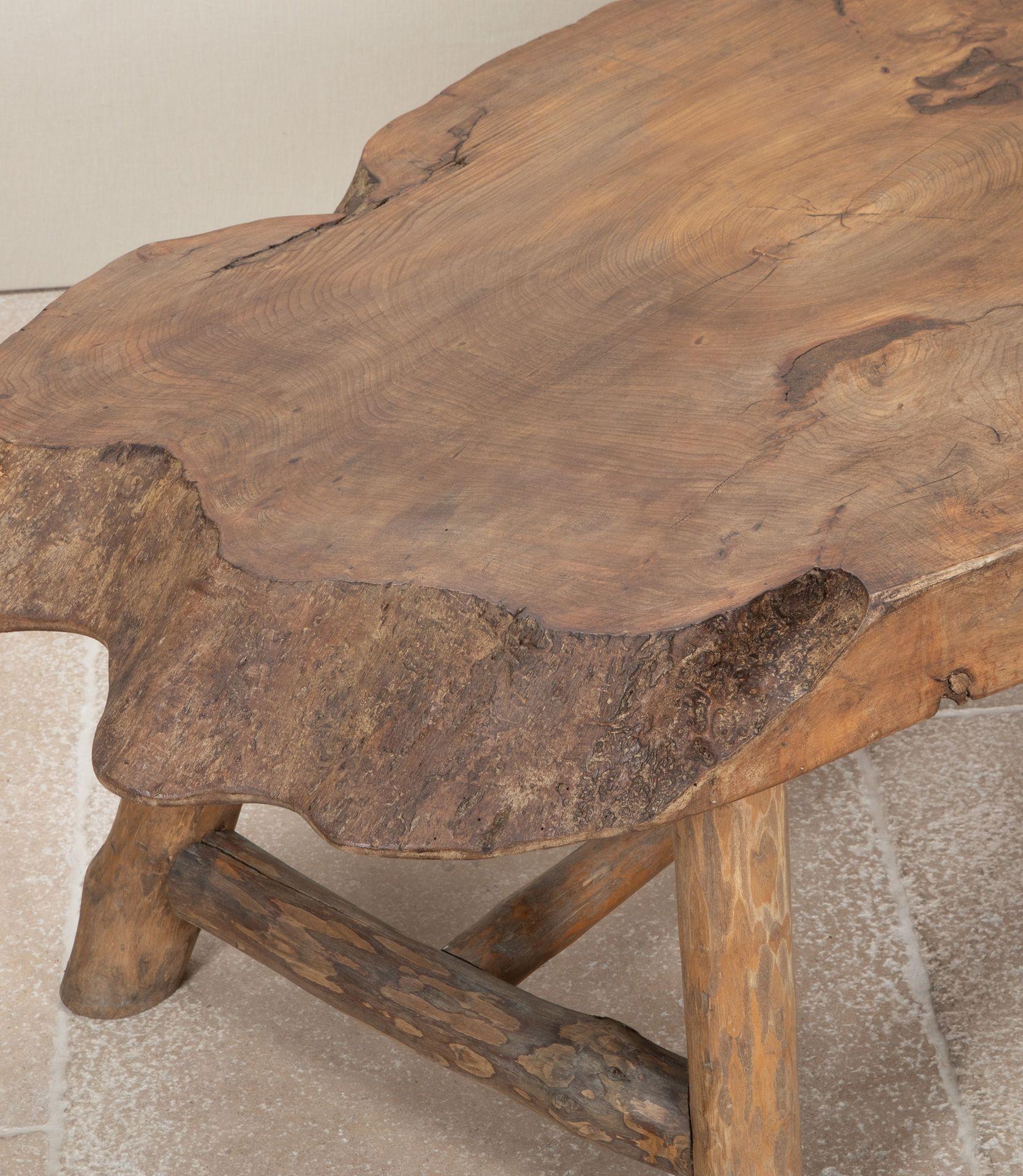 Mid-Century French Naturalistic Wooden Table For Sale 1