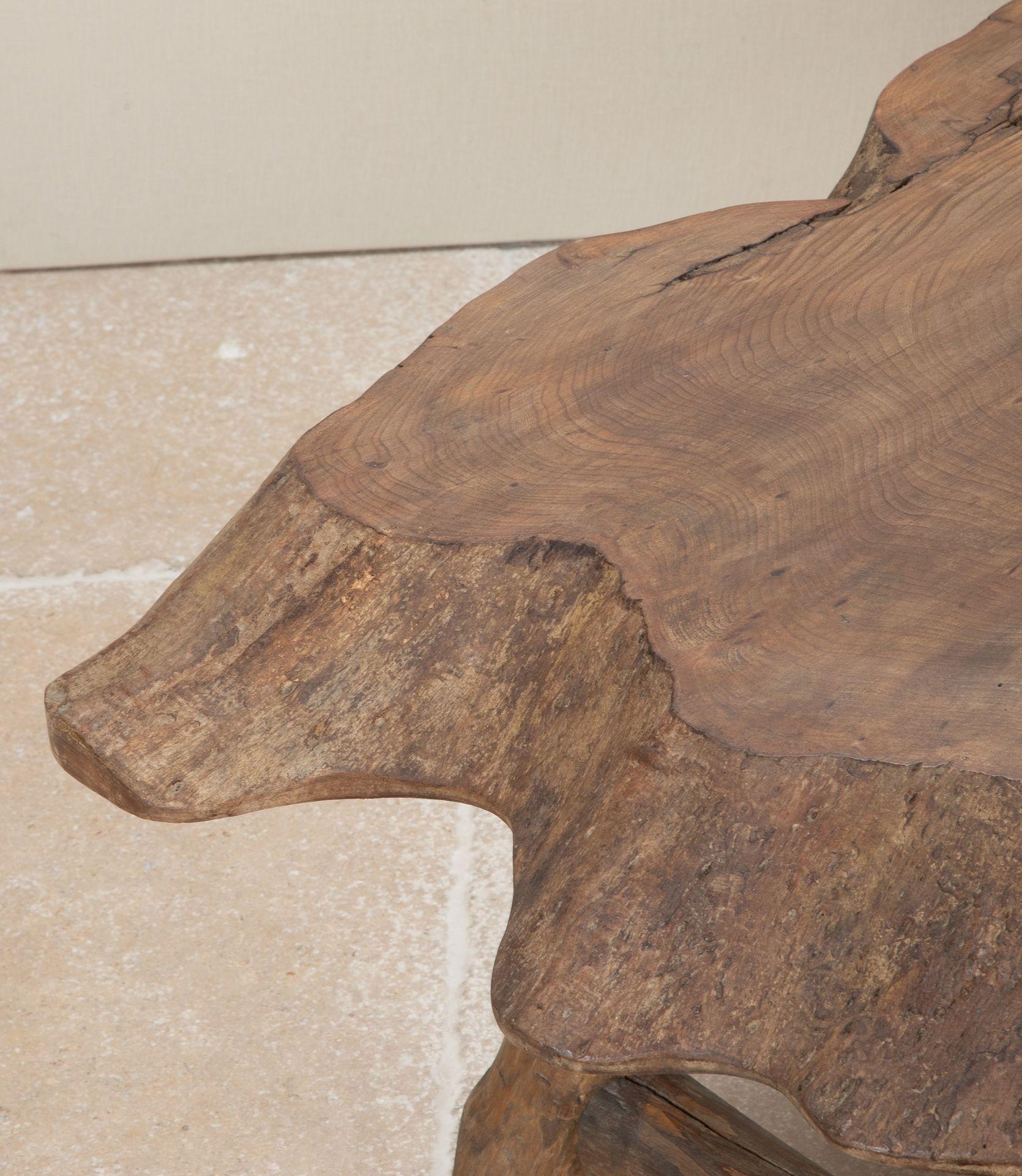 Mid-Century French Naturalistic Wooden Table For Sale 2