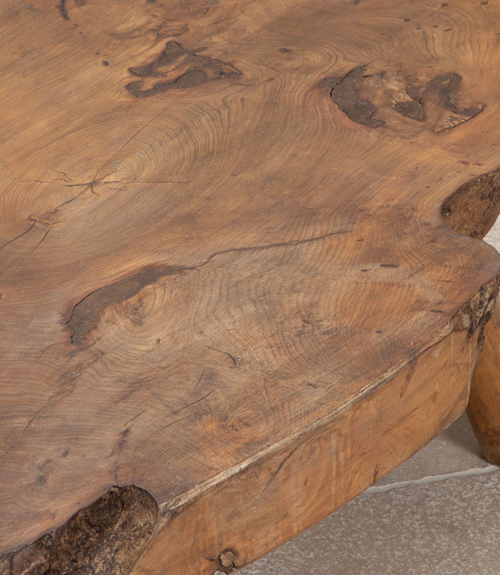 Mid-Century French Naturalistic Wooden Table For Sale 3