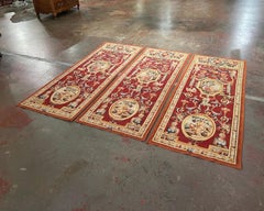 Set of Three French Aubusson Portiere Tapestries with Allegorical Scenes