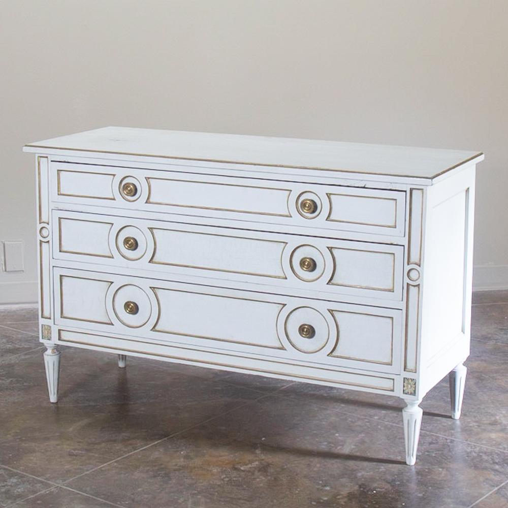 Midcentury French Neoclassical Painted Commode (Directoire)