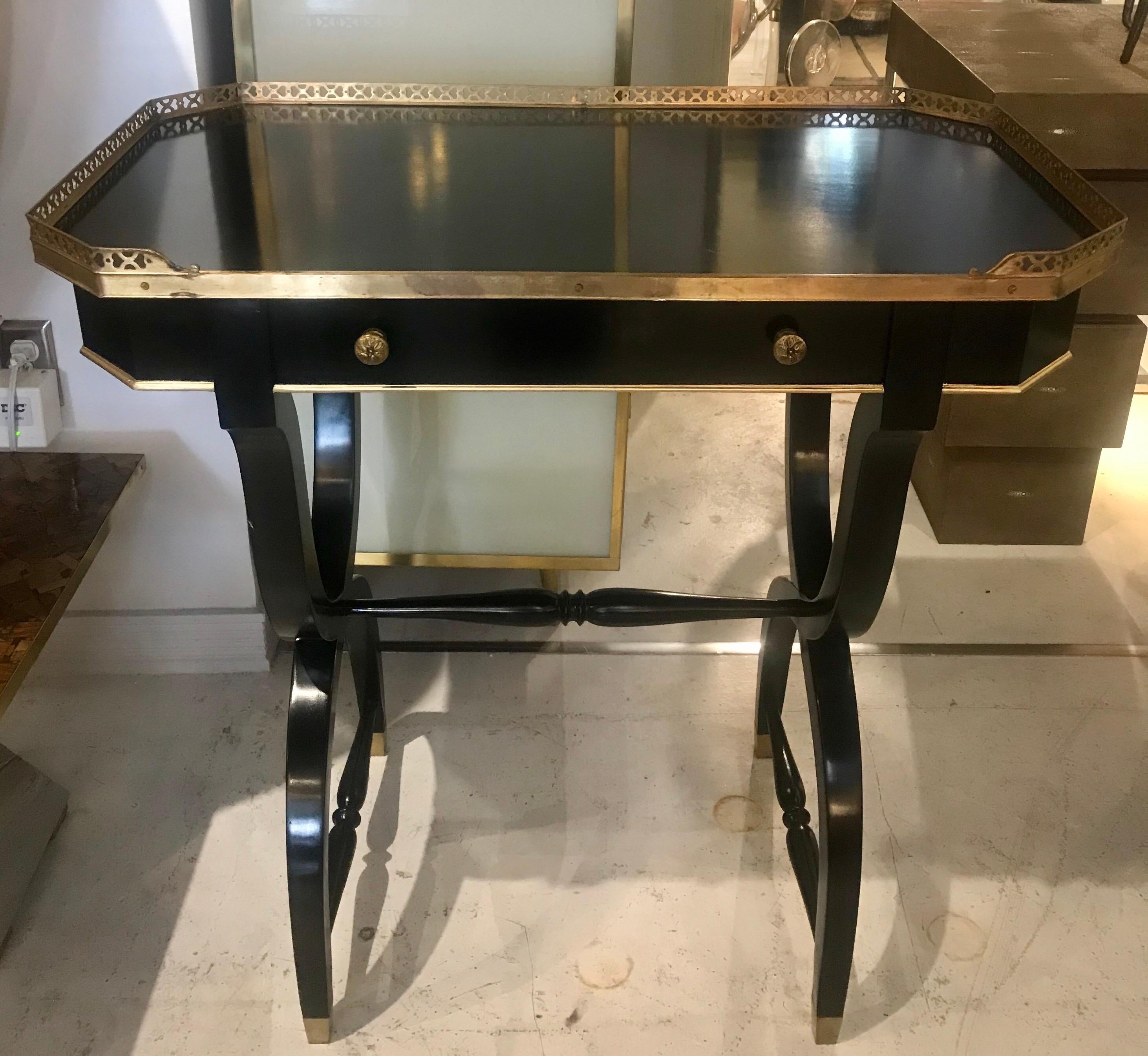 Midcentury French Neoclassical Writing Desk or Console In Good Condition In Miami, FL