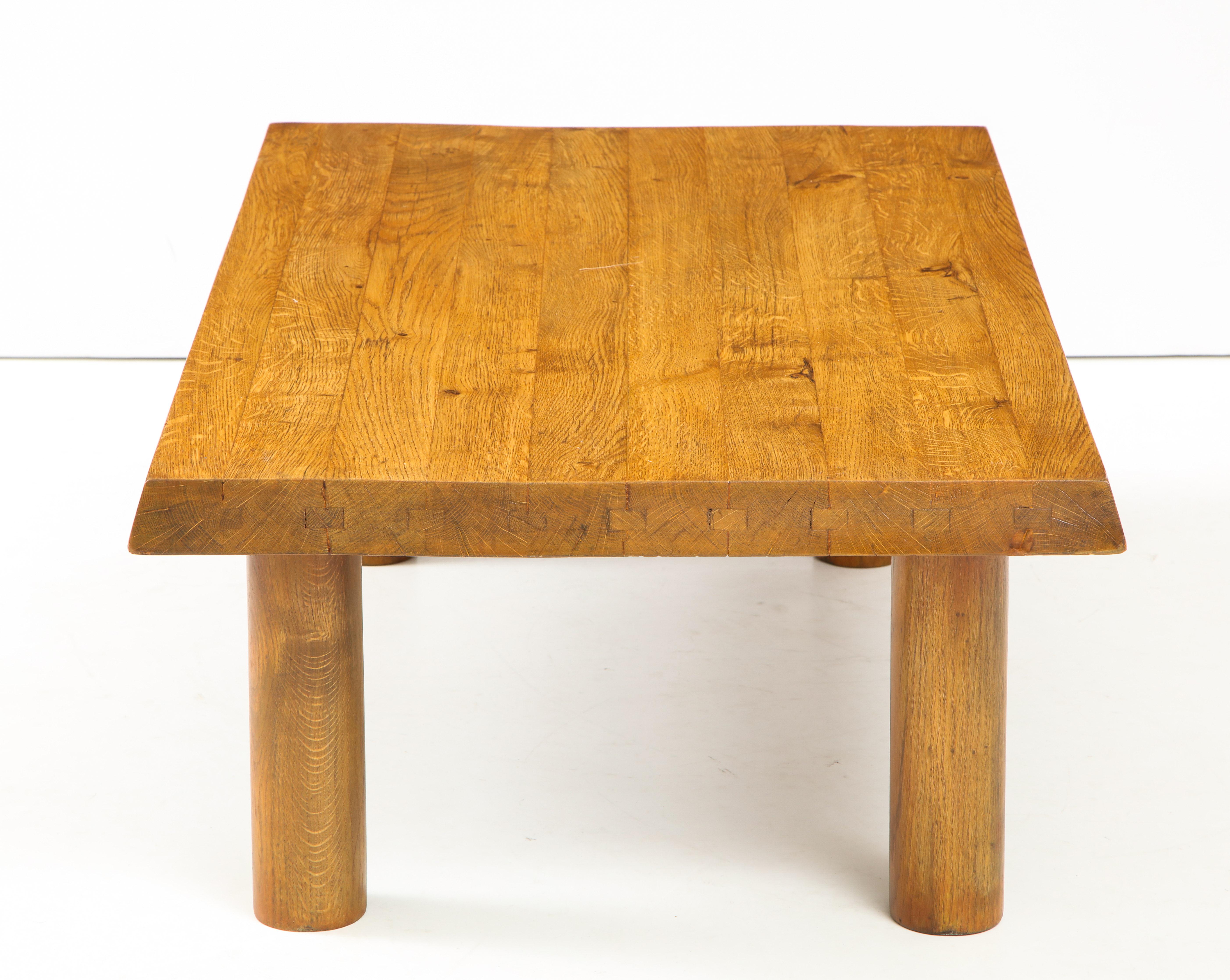 20th Century Midcentury French Oak Coffee Table