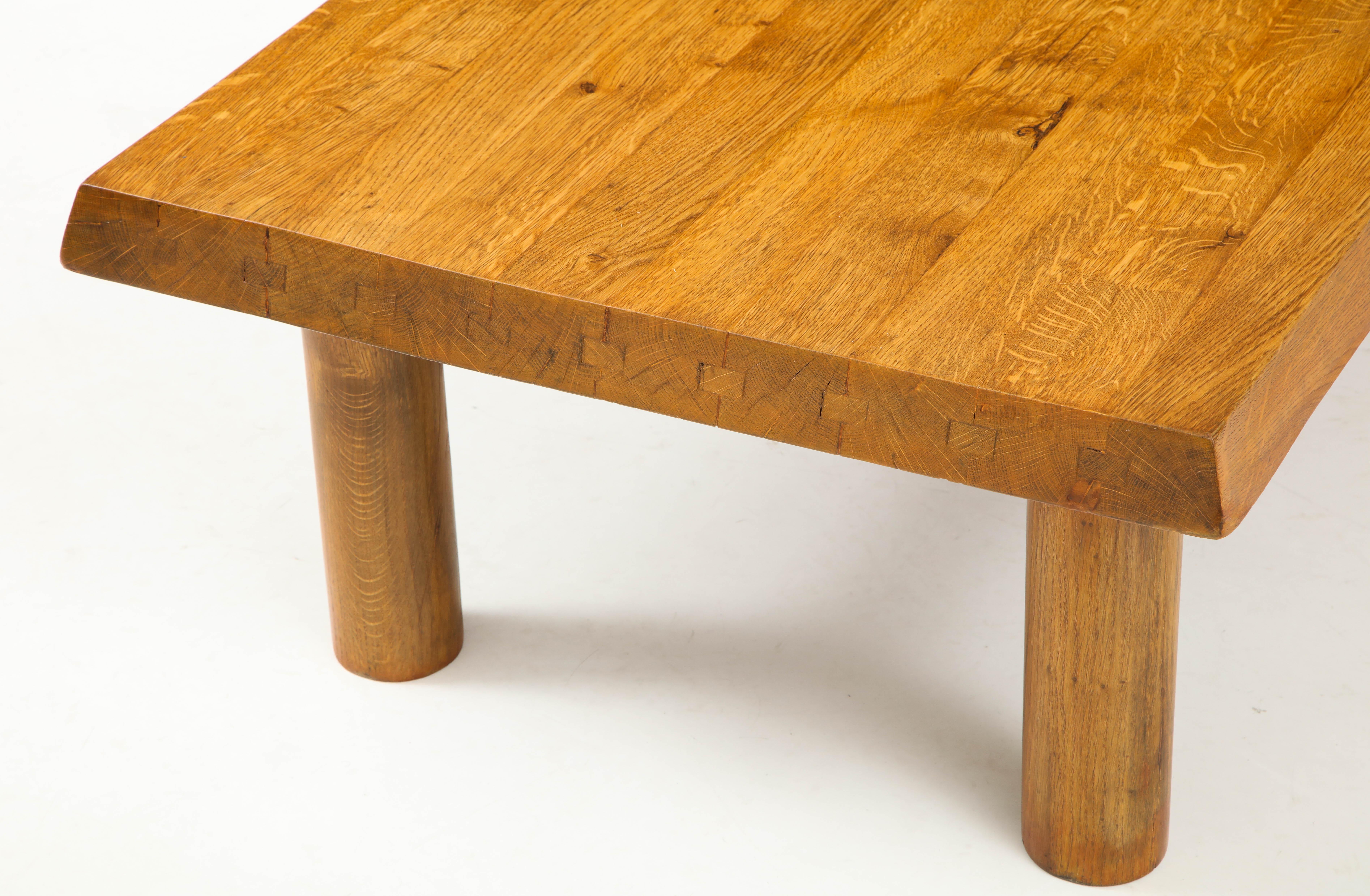 Midcentury French Oak Coffee Table 4