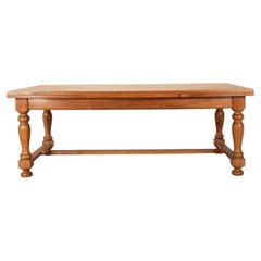 Mid-Century French Oak Dining Table