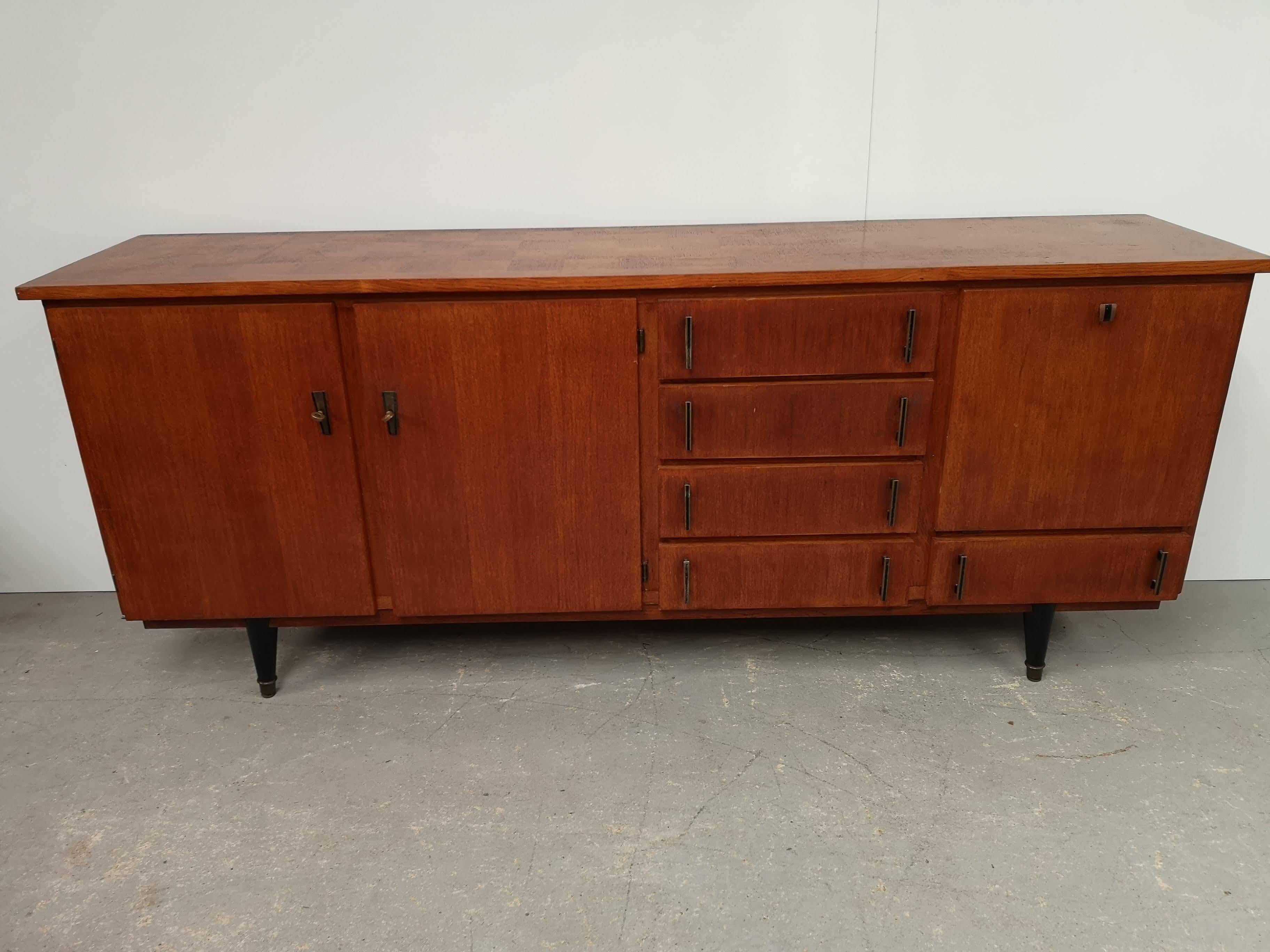 Mid Century French Oak Sideboard 3