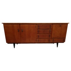 Vintage Mid Century French Oak Sideboard