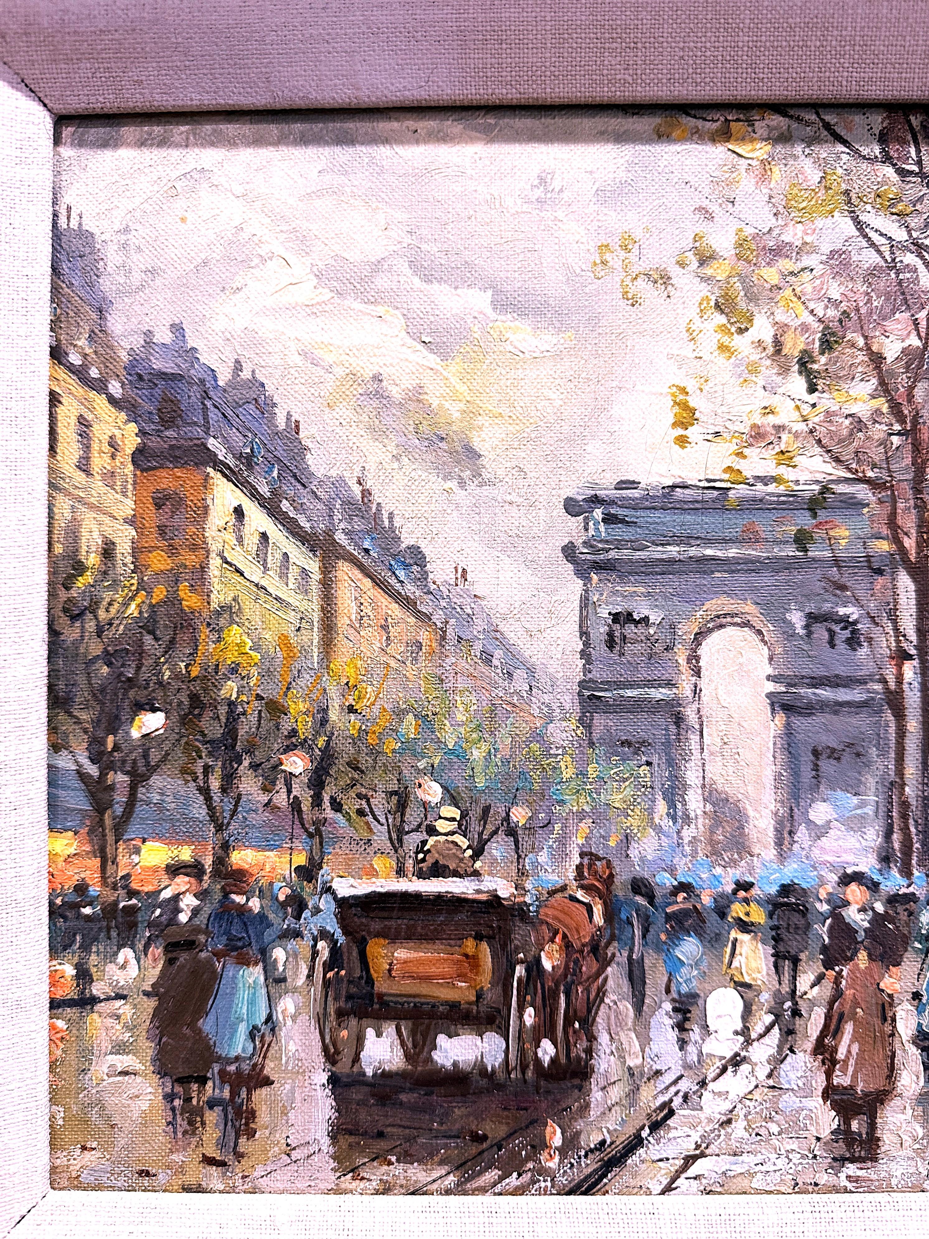 Tela Pittura francese della metà del secolo, olio su tela, Parigi, firmata Antoine Blanchard in vendita