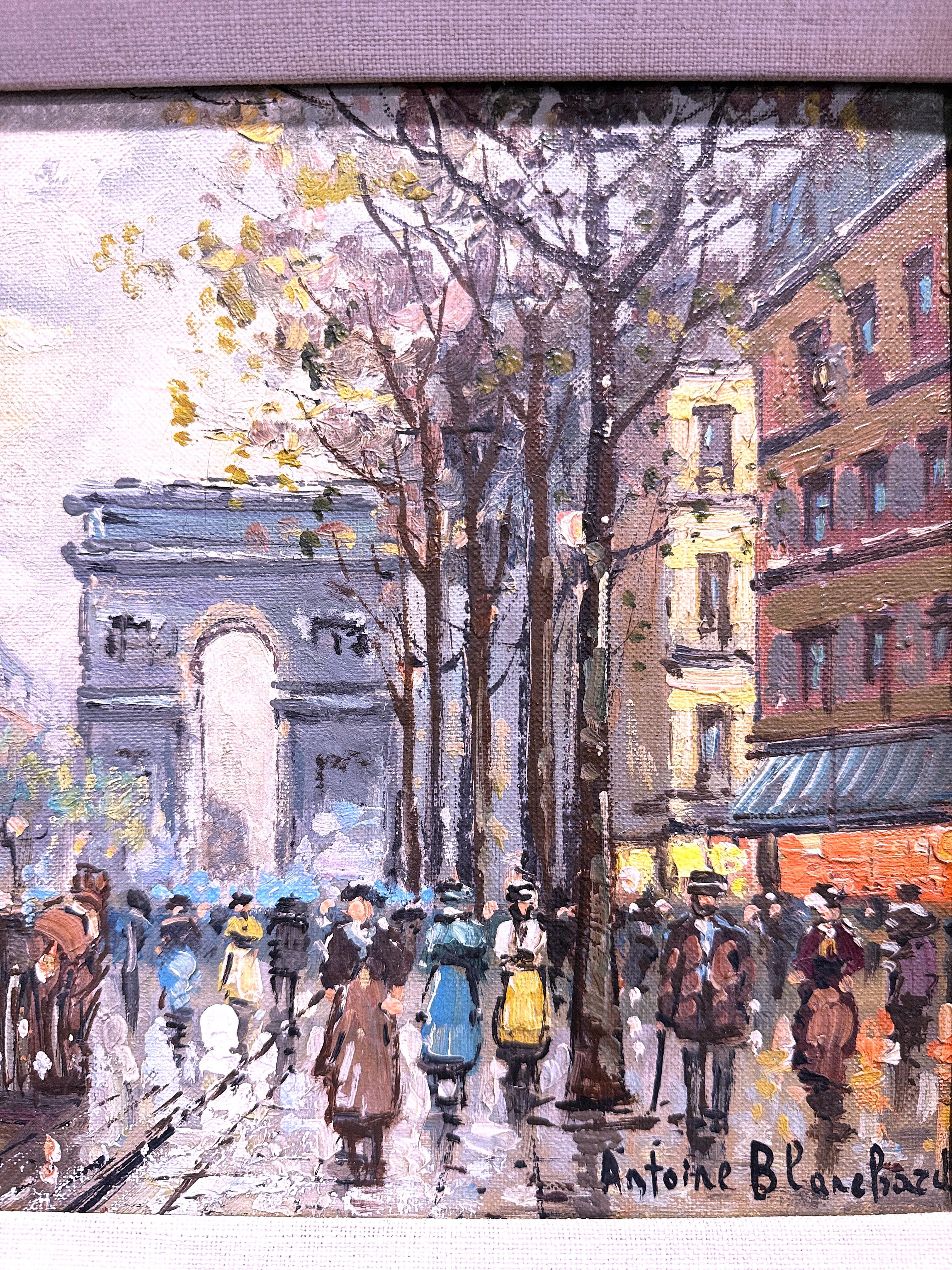 Pittura francese della metà del secolo, olio su tela, Parigi, firmata Antoine Blanchard in vendita 1