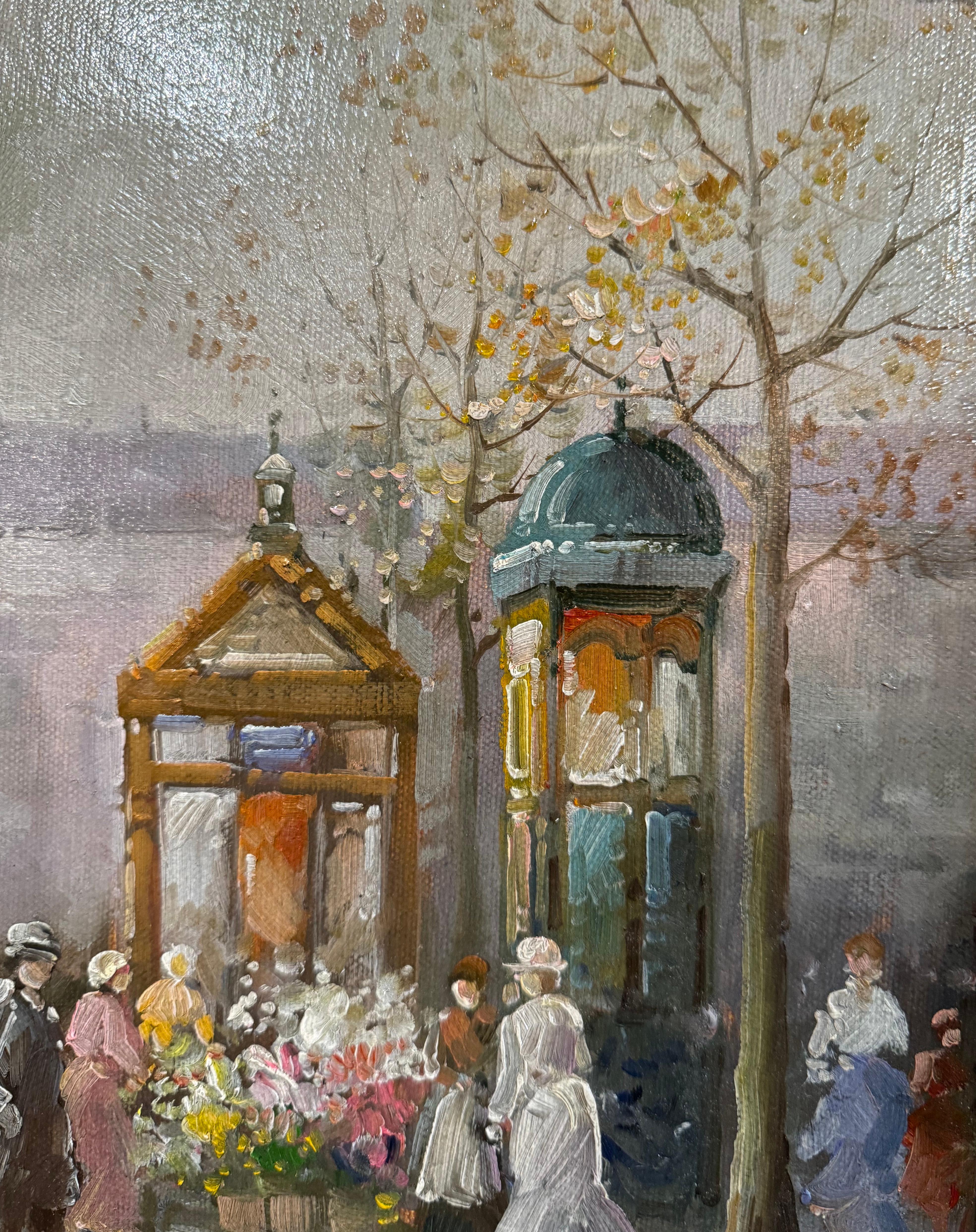 Huile sur toile parisienne du milieu du siècle dernier, signée T. E. Penck en vente 3