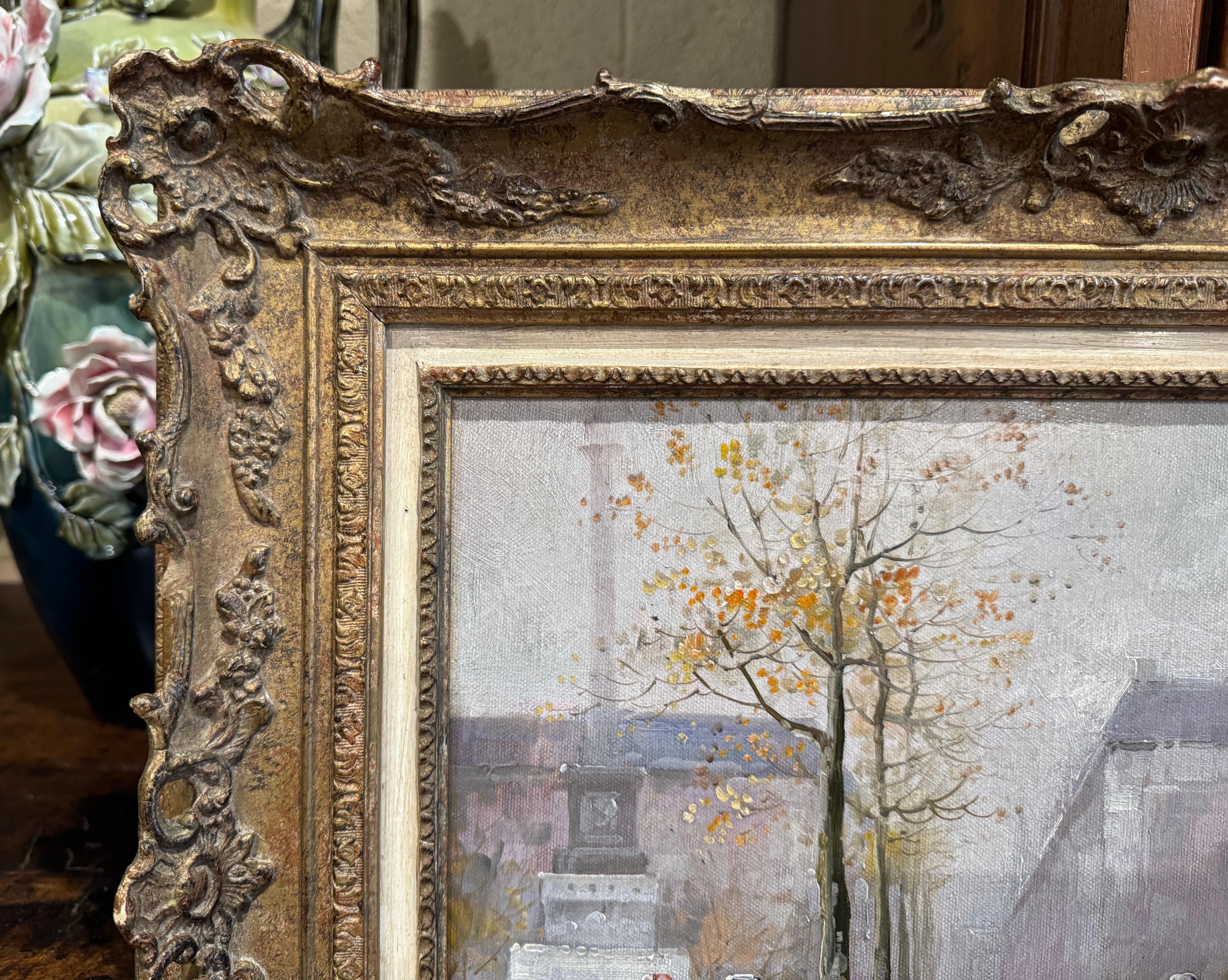 Toile Huile sur toile parisienne du milieu du siècle dernier, signée T. E. Penck en vente