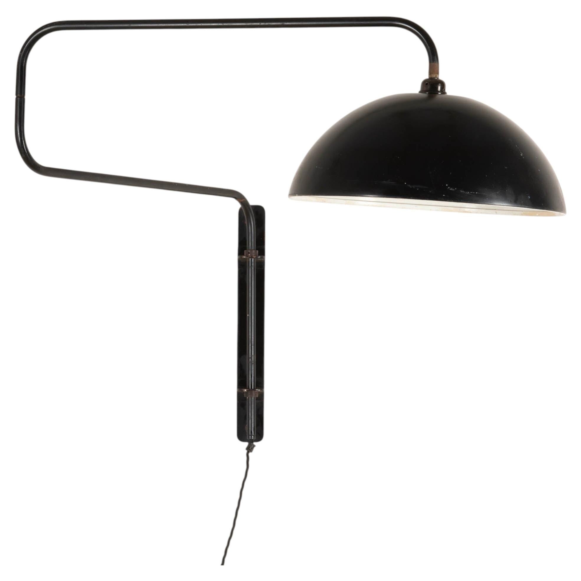 Mid-Century French Overscale Atelier Swing-Arm Wall Lamp For Sale