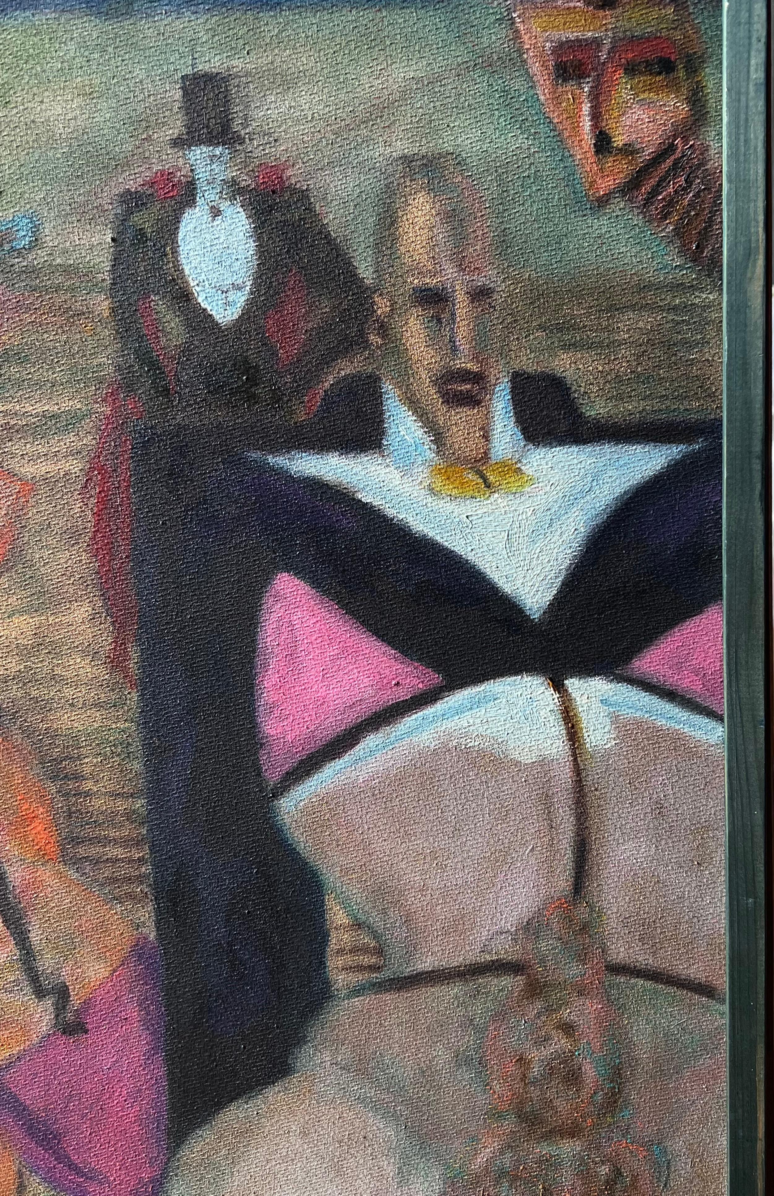 1950's Französisch Surrealist Erotische Figurative Signiert Ölgemälde auf Leinwand im Angebot 1