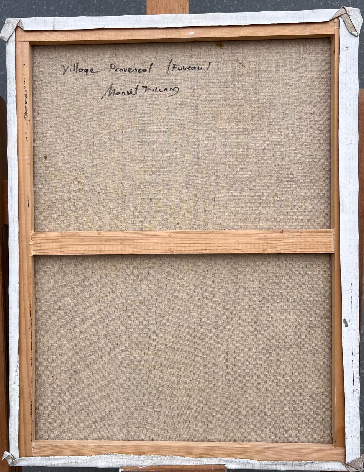 I Hill Village Perché Cubiste Provençal Signée 1950's French Oil Painting en vente 8