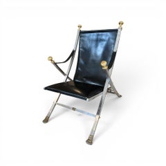Paire de chaises pliantes Maison Jansen du milieu du siècle dernier