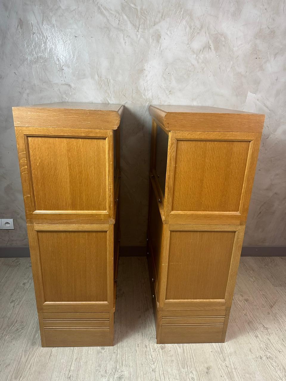 Coppia di biblioteche in rovere MD della metà del secolo scorso, anni '60 in vendita 1