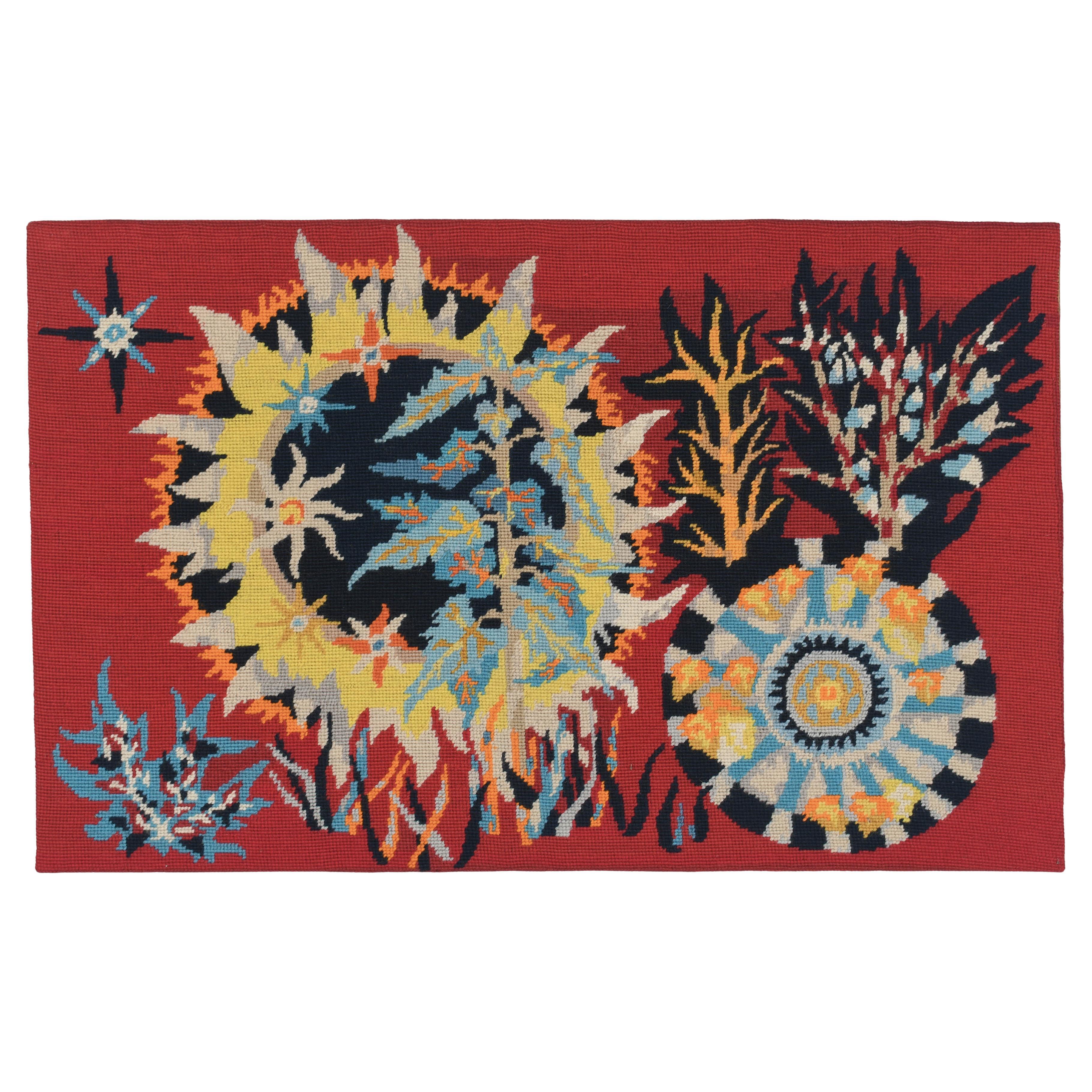 Mid Century French Petit Point Tapestry