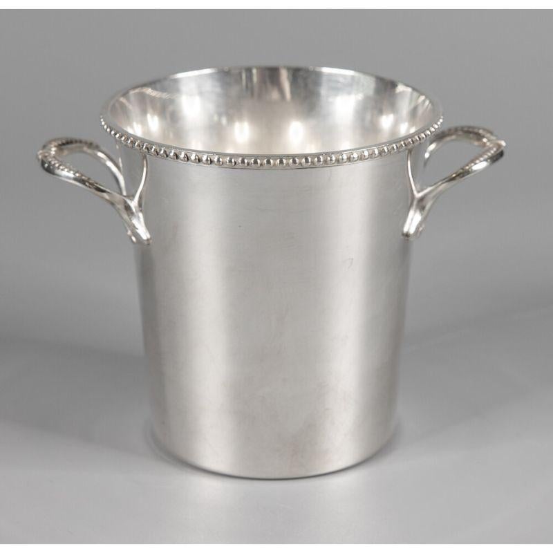 Mid-Century French Petite Silver Plate Ice Bucket In Good Condition In Pearland, TX