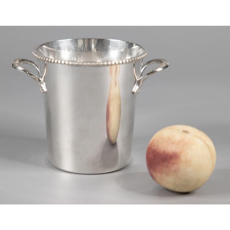 Mid-Century French Petite Silver Plate Ice Bucket 1