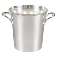 Mid-Century French Petite Silver Plate Ice Bucket