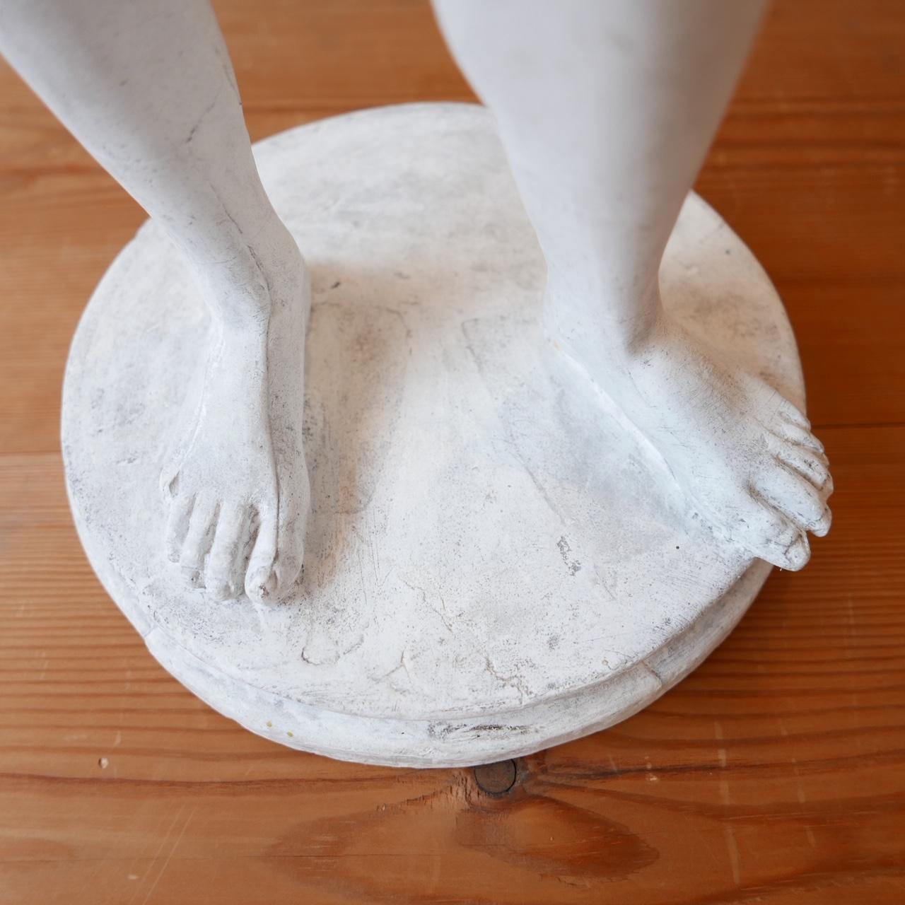 Midcentury French Plaster Statue For Sale 2