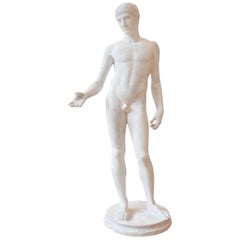 Statue en plâtre française du milieu du siècle