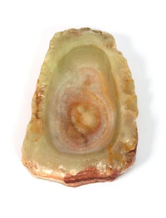 Mid Century French Polished Onyx Vide Poche Dish Ashtray