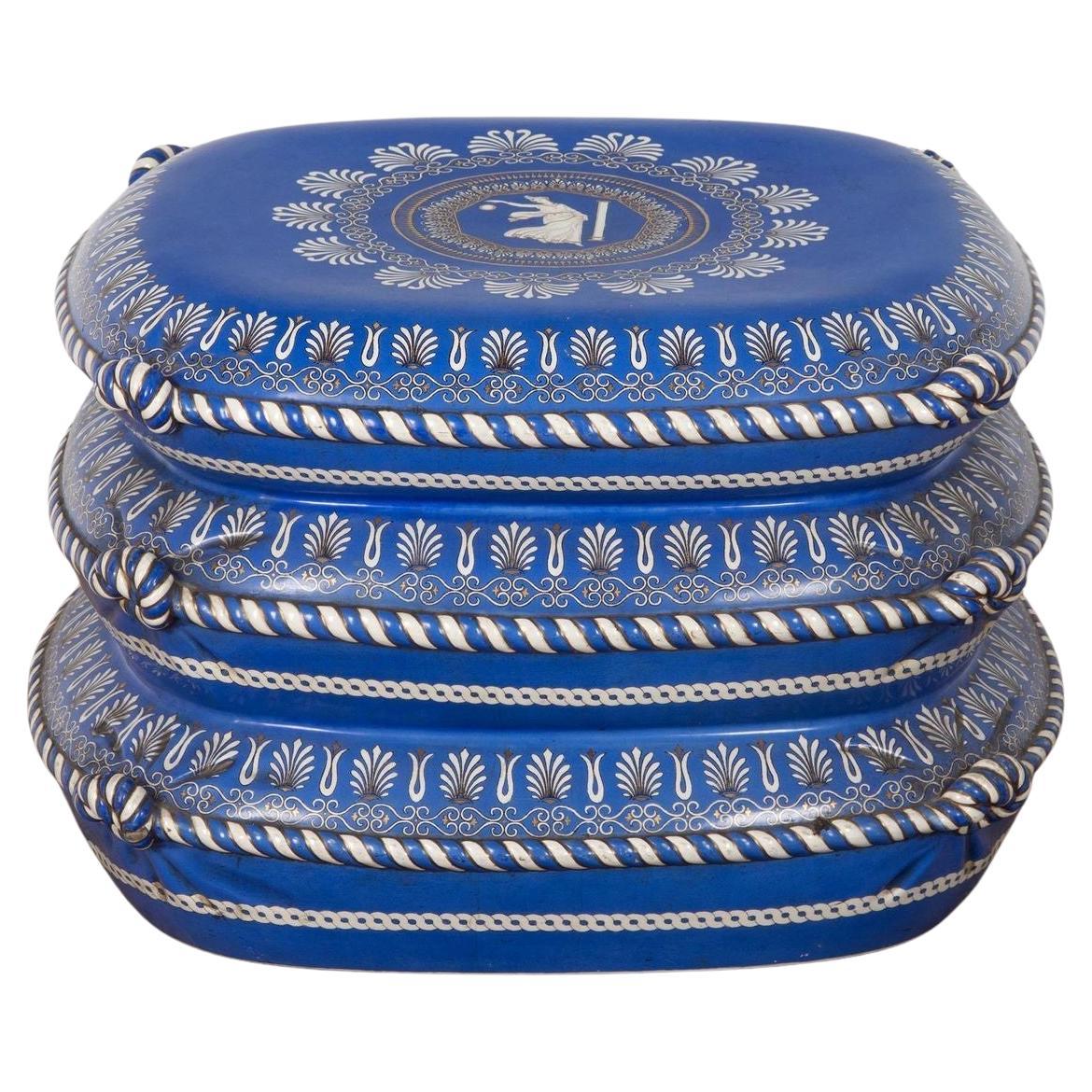 Mid-Century French Porcelain Stool