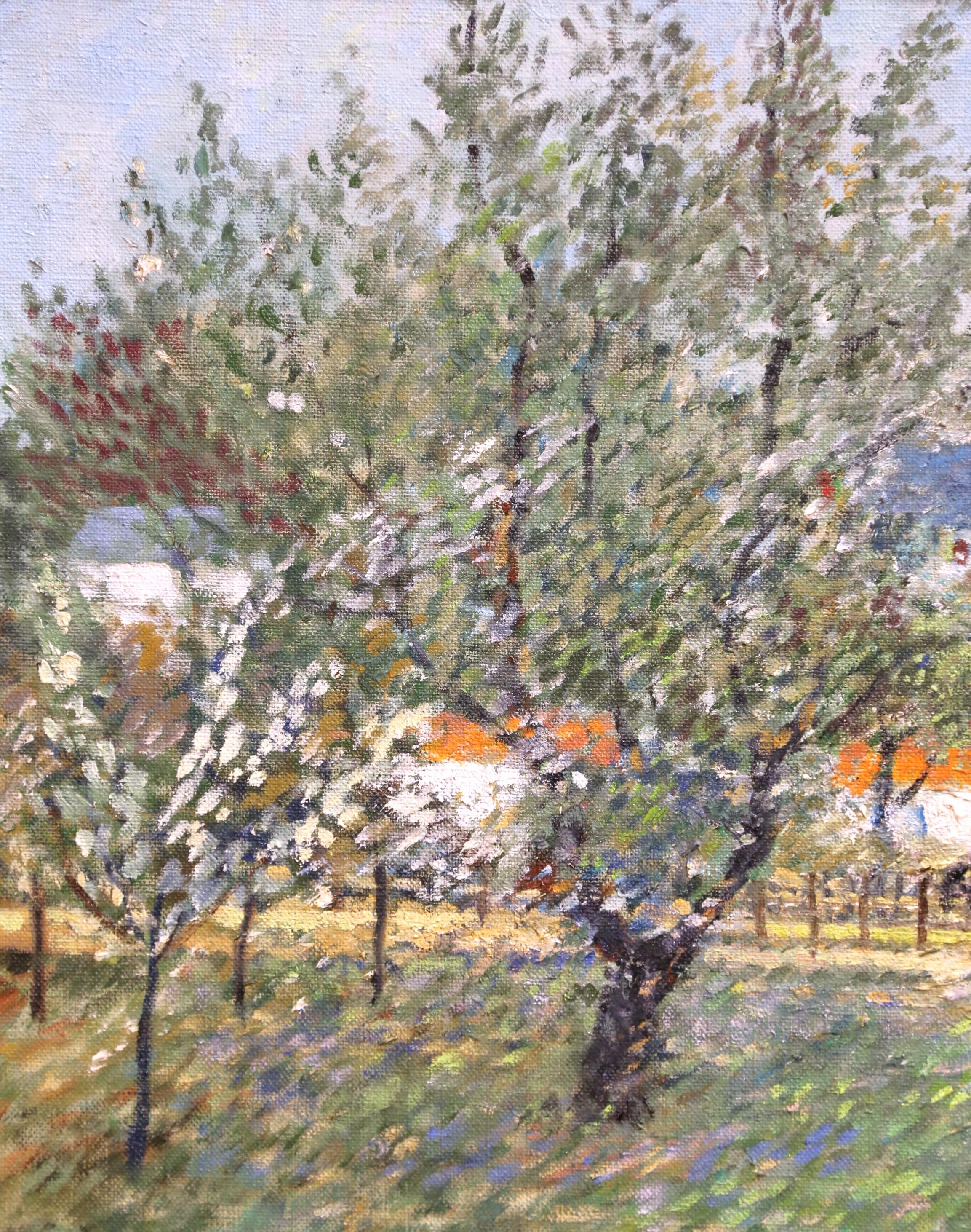 Peinture à l'huile post-impressionniste française du milieu du siècle 