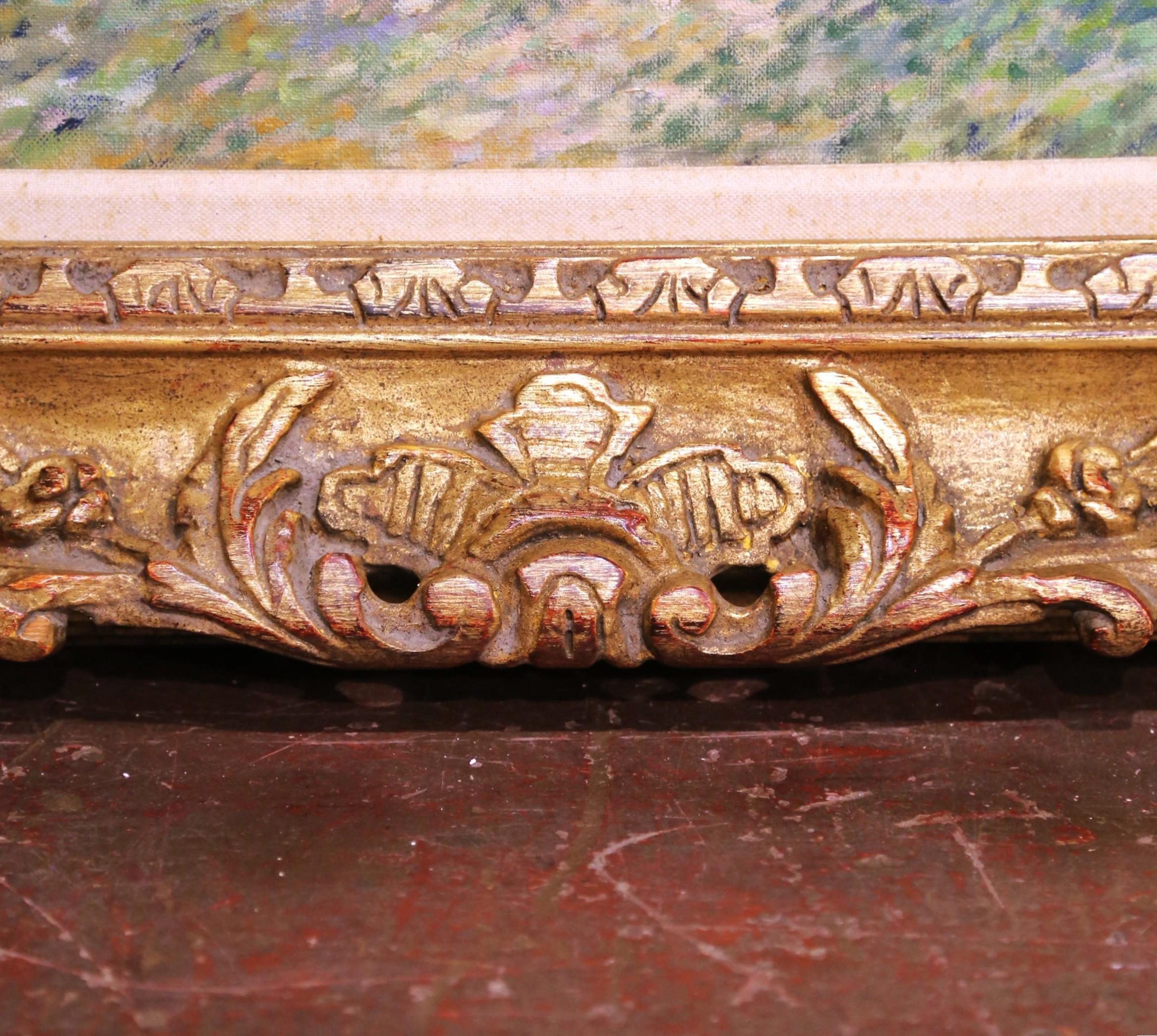 Peinture à l'huile post-impressionniste française du milieu du siècle 