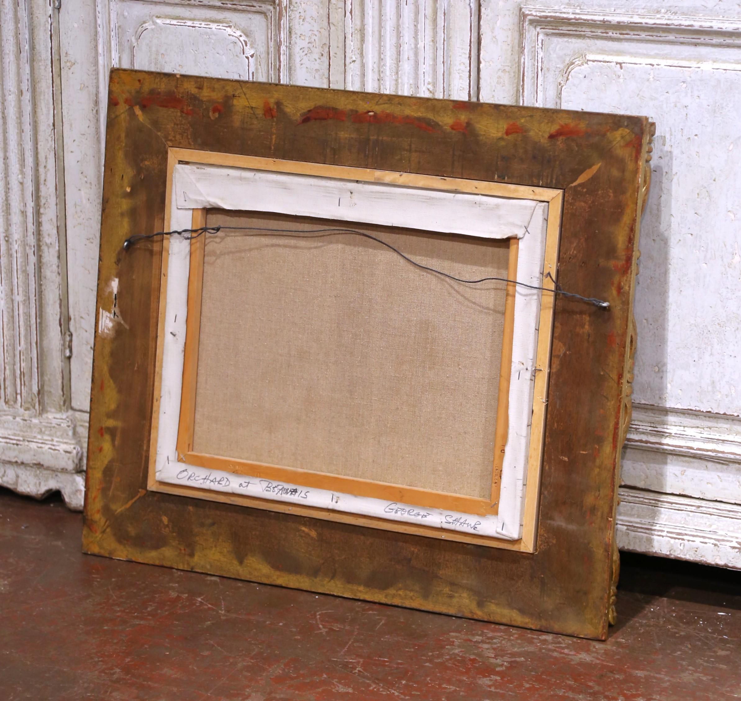 Peinture à l'huile post-impressionniste française du milieu du siècle 