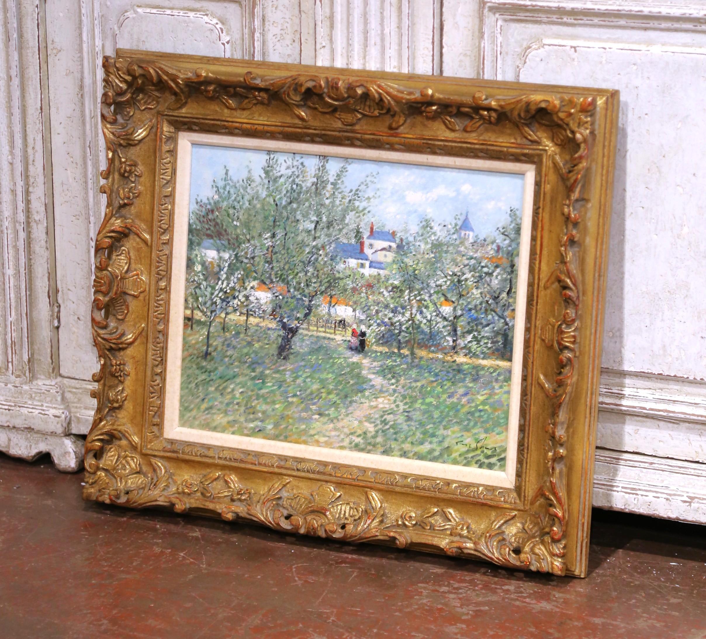 Peint par l'artiste franco-américain Georges Shawe (1915-1995), ce paysage lumineux intitulé 