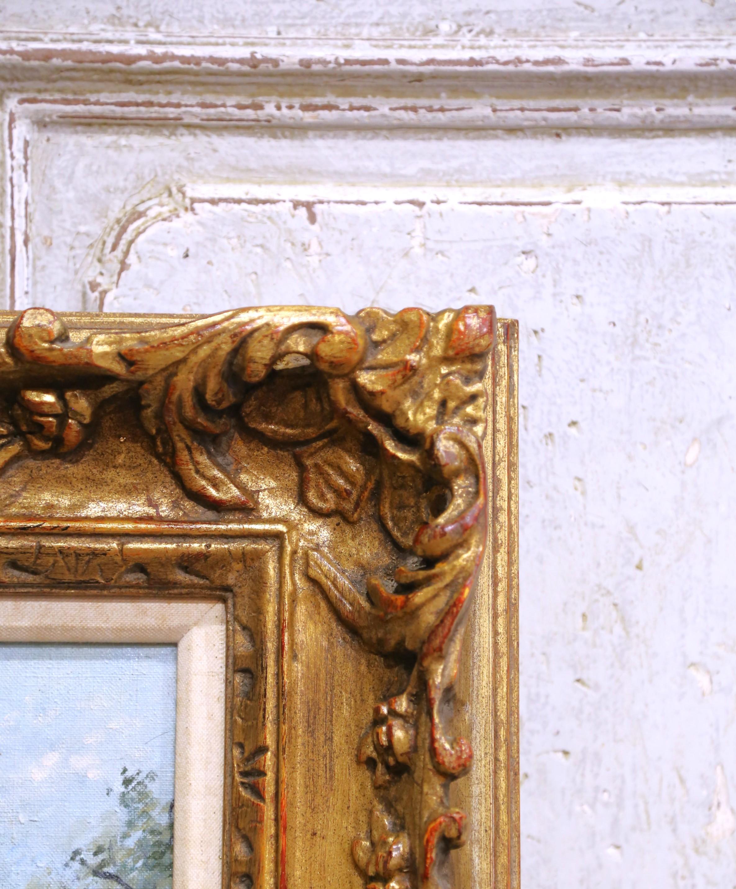 Bois doré Peinture à l'huile post-impressionniste française du milieu du siècle 