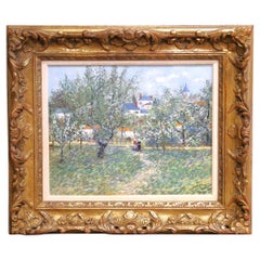 Mid-Century French Post-Impressionist Oil Painting "Orchard" by Georges Shawe
