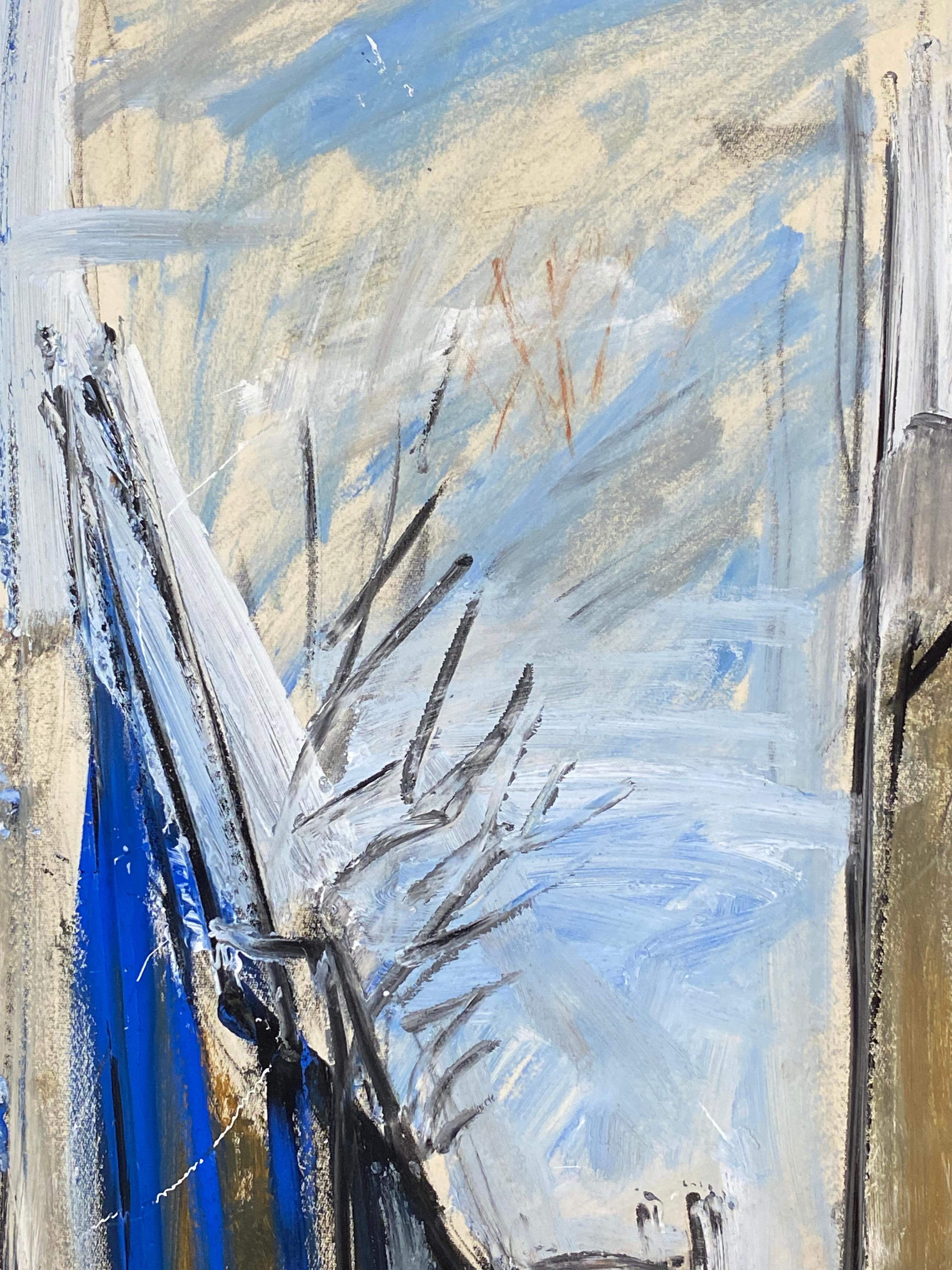 Französisches postimpressionistisches Gemälde aus der Mitte des Jahrhunderts – Landschaft im venezianischen Stil im Zustand „Gut“ im Angebot in Cirencester, GB