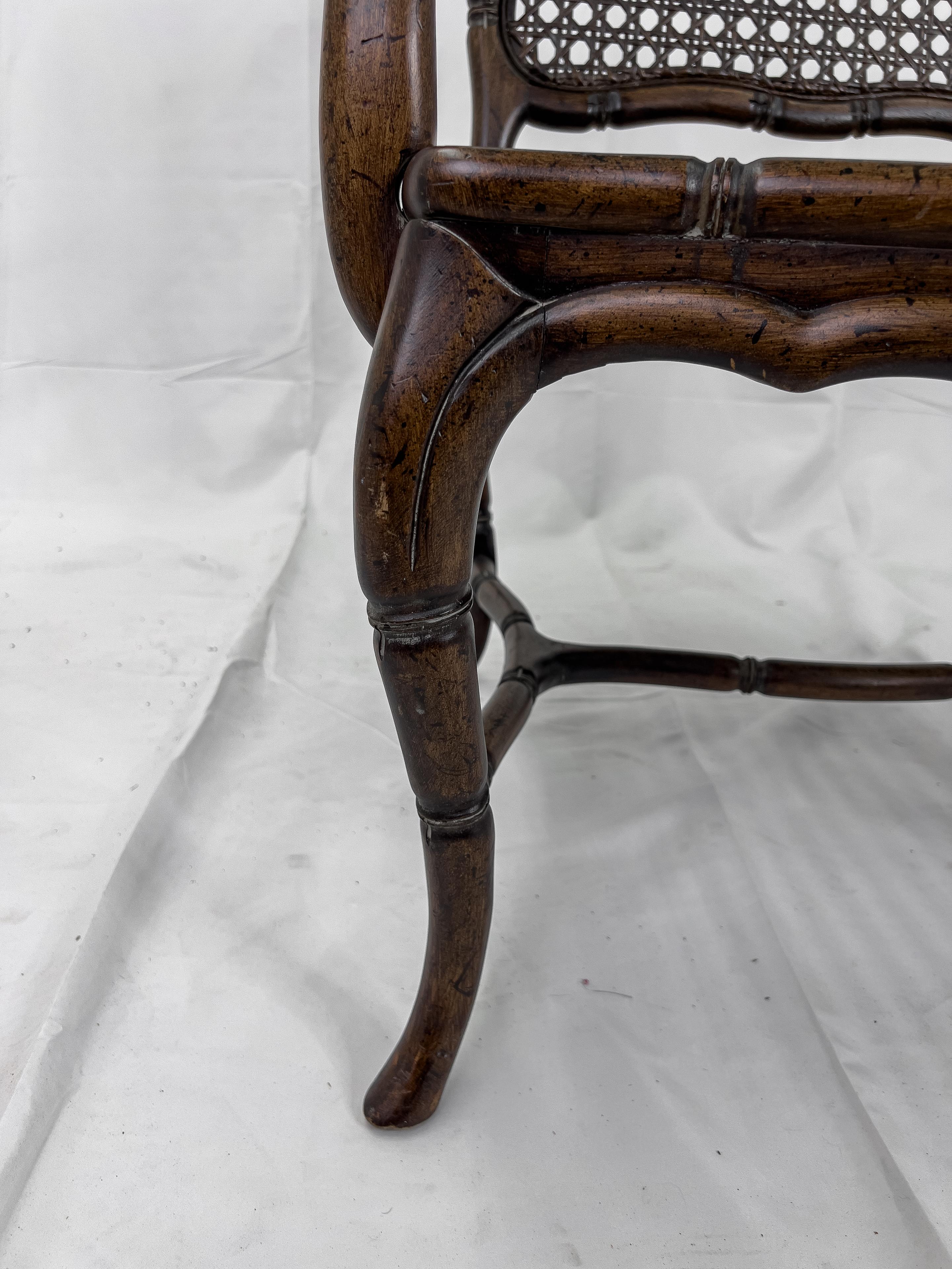 Sessel aus Kunstbambusholz im französischen Provinzstil aus der Mitte des Jahrhunderts, Paar im Angebot 5