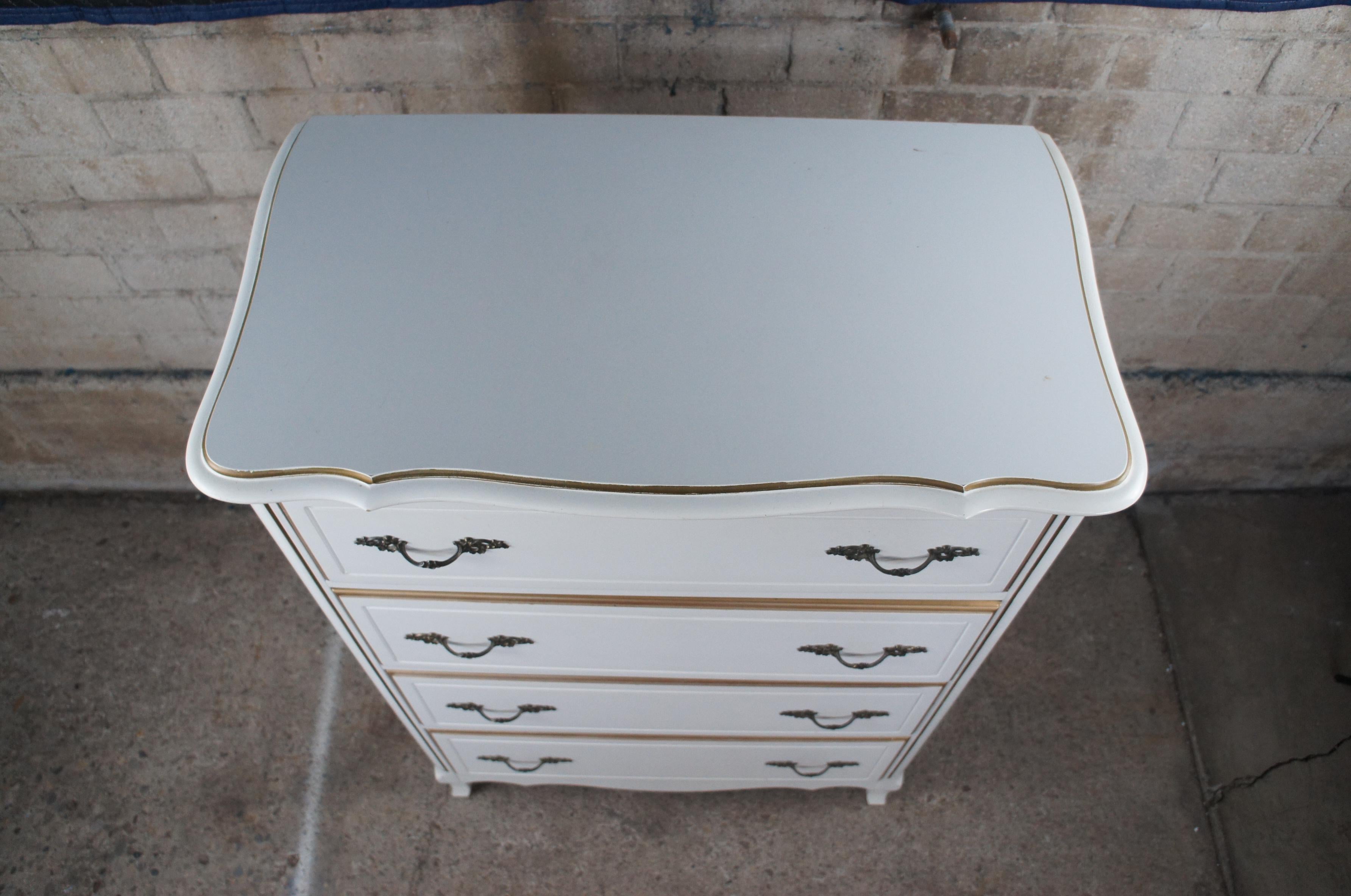 Mid Century French Provincial Serpentine Dresser Chest of Drawers 38