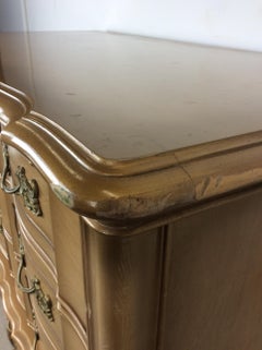 Mid Century French Provincial Style Highboy Dresser with 6 Drawers