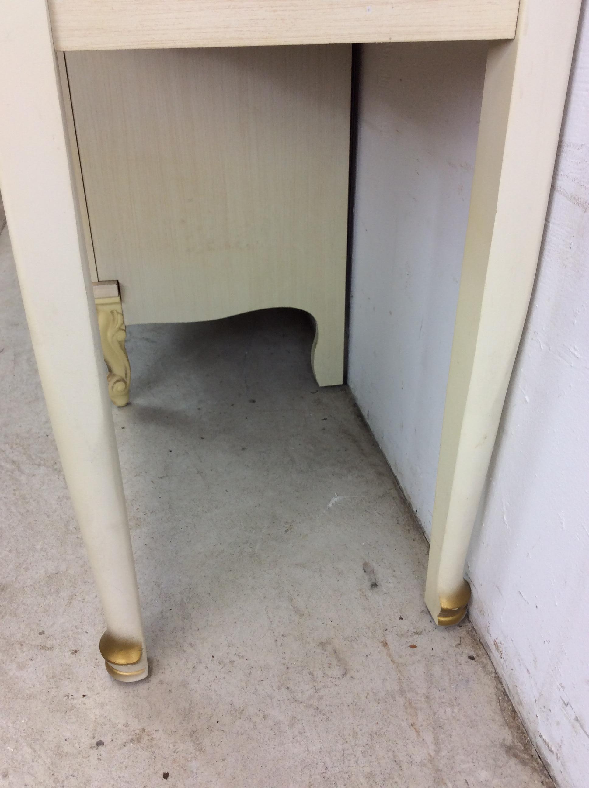 Mid Century French Provincial Style Writing Desk with 4 Drawers For Sale 6