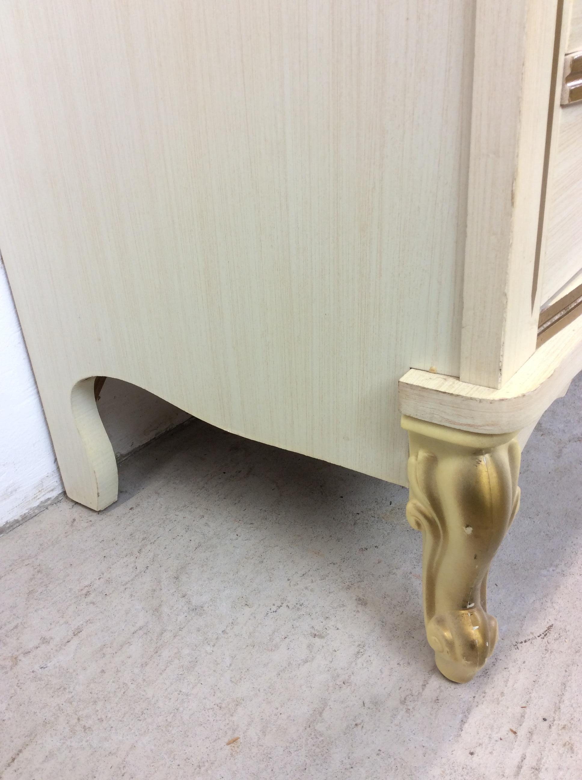 Mid Century French Provincial Style Writing Desk with 4 Drawers For Sale 9