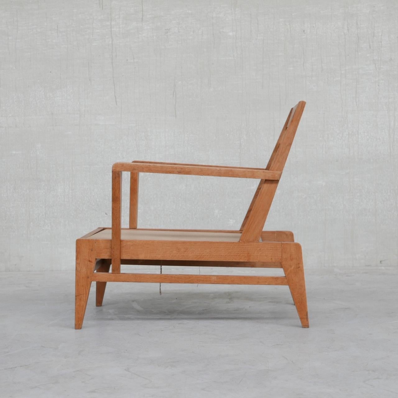 Mid-Century French Re-Construction Armchair by Rene Gabriel 10