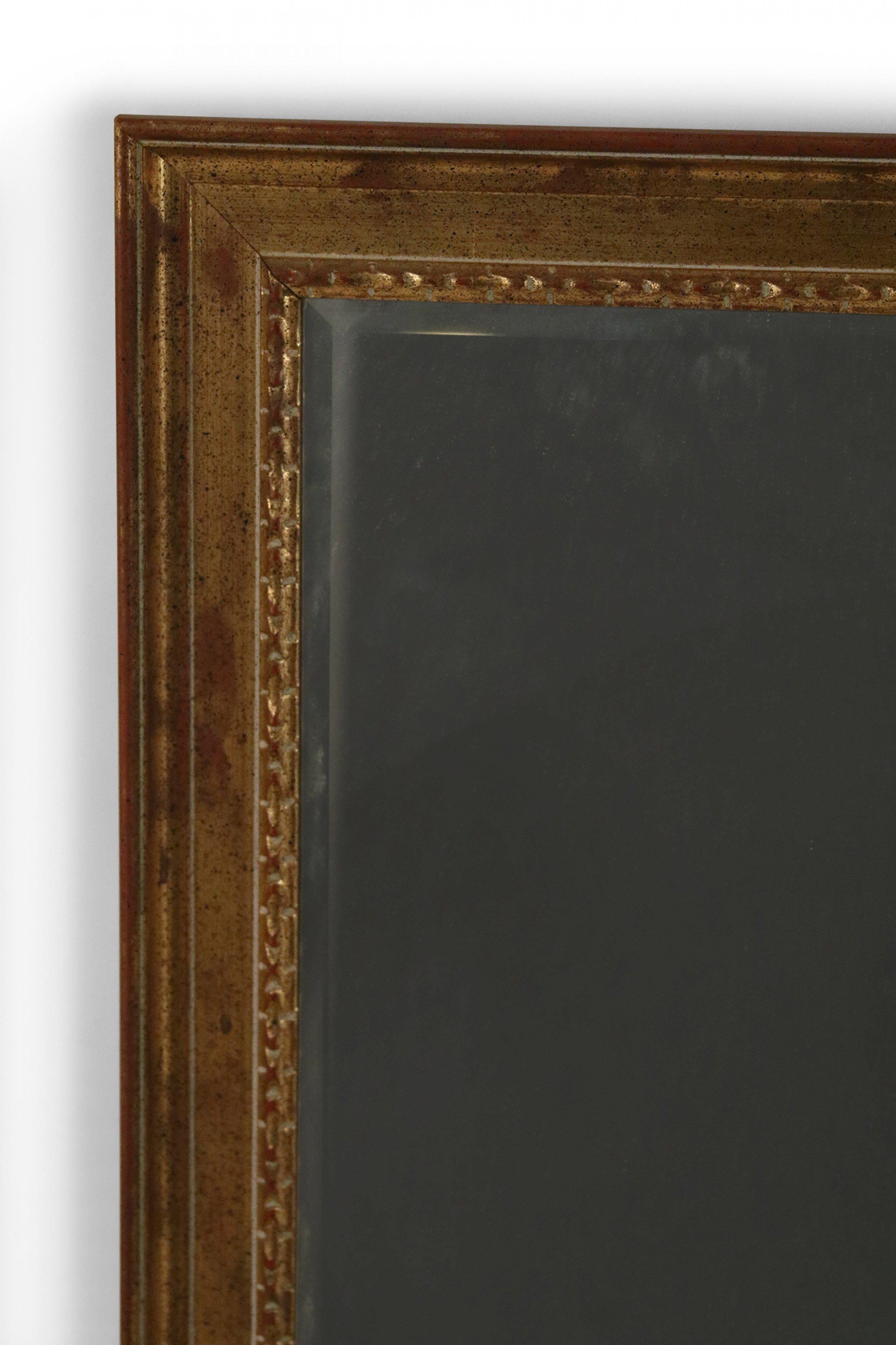 Mid-Century Modern Mid-Century French Rectangular Simple Design Wall Mirror