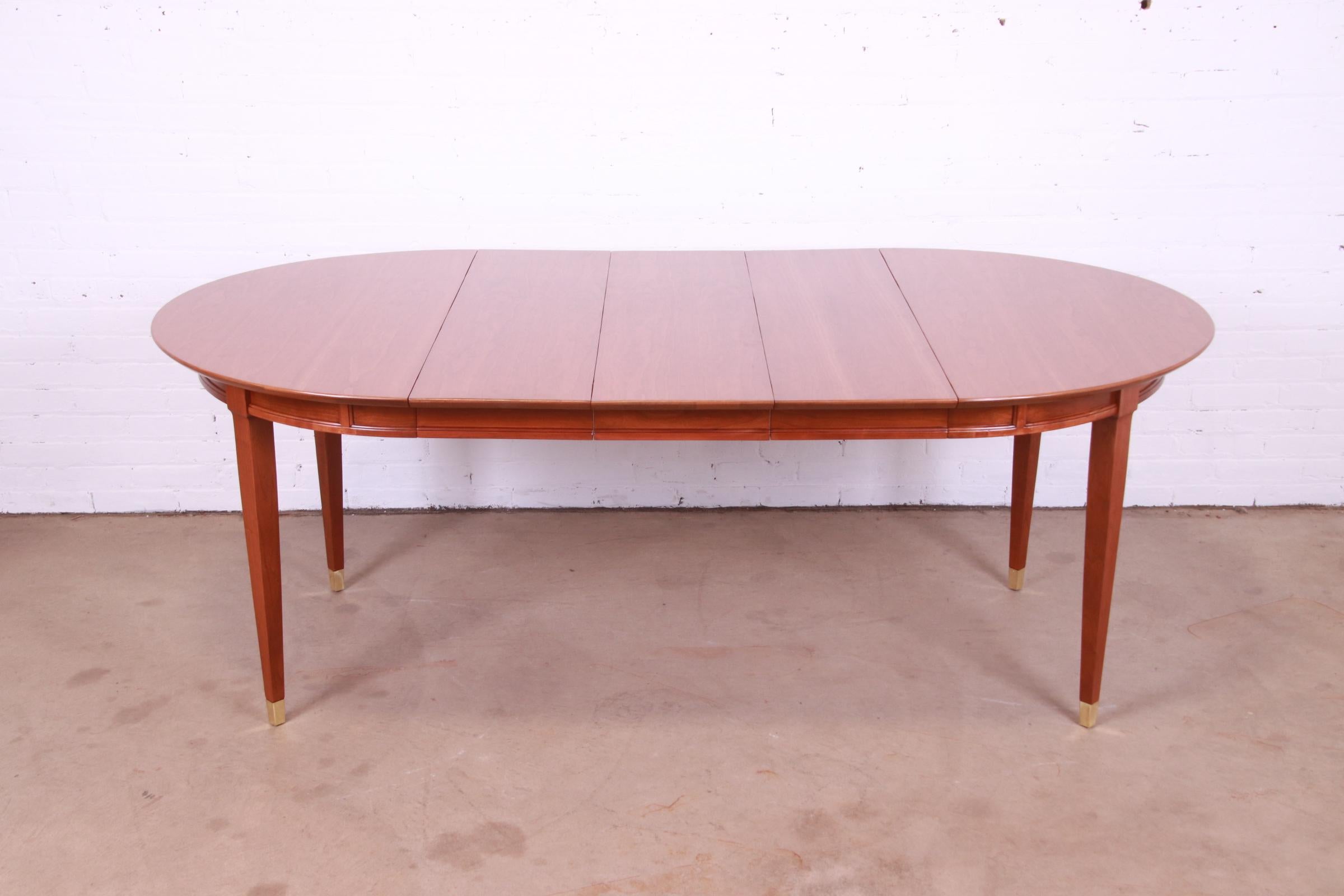 American Mid-Century French Regency Cherry Wood Dining Table Attributed to Tomlinson