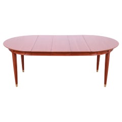 Mid-Century French Regency Cherry Wood Dining Table Attributed to Tomlinson