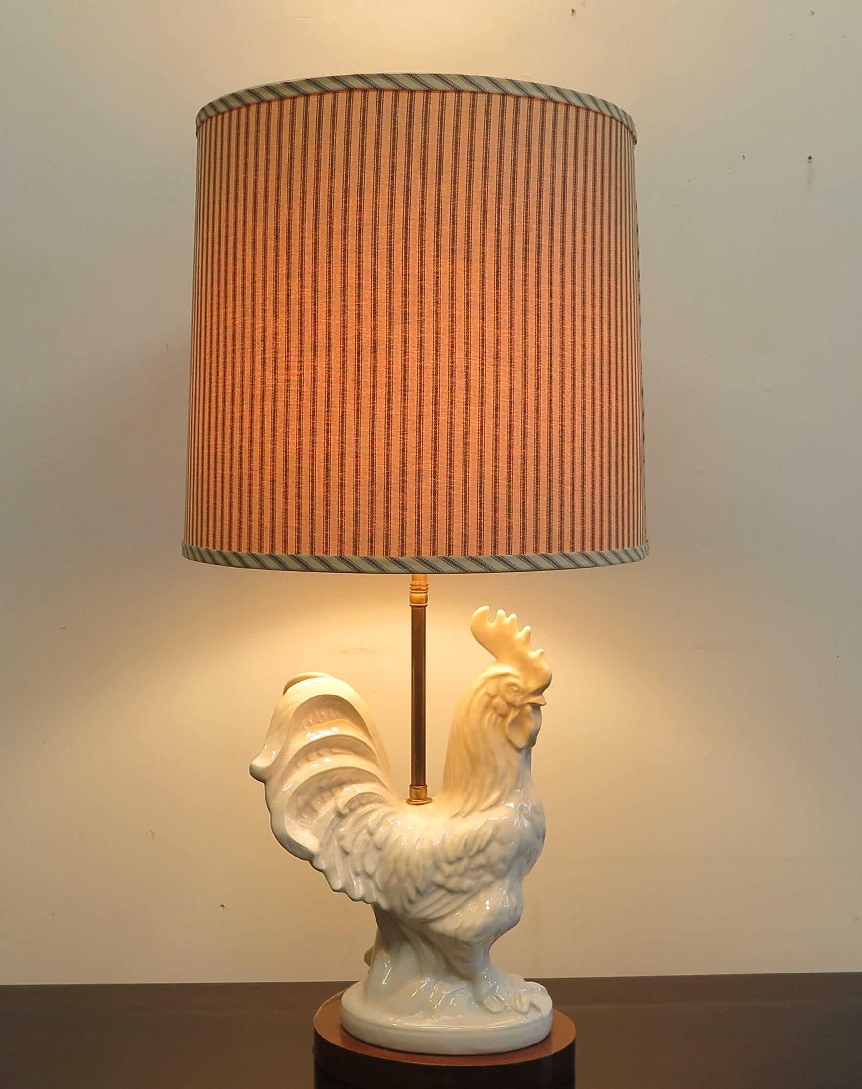 Mid Century French Rooster Lamps For Sale 2