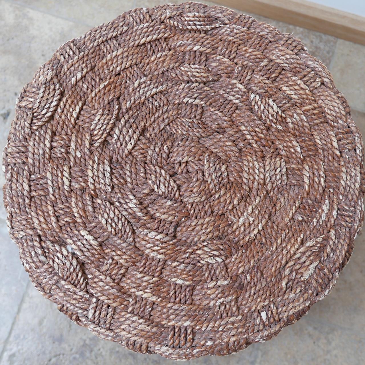 Mid-Century French Rope Stools Attributed to Audoux-Minet 6