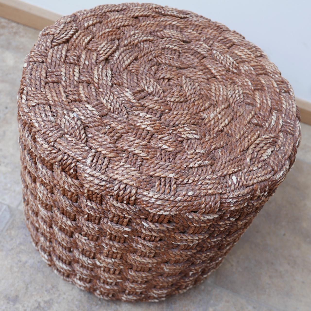 Mid-Century French Rope Stools Attributed to Audoux-Minet 7